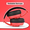 ZEBRONICS Zeb-DUKE1 Wireless  5.0  Headphone with   34Hrs* Battery Backup, Dual Pairing, Media & Volume Control h mic (Orange with Grey)