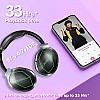 ZEBRONICS Zeb-Envy Bluetooth Wireless Over Ear Headphones with Mic with 33 hrs Playback time, Breathing RGB Lights and (Black)