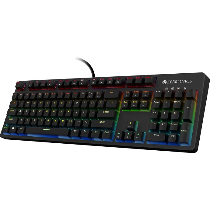 Zebronics Zeb-Max Plus V2 Premium Mechanical Keyboard with 104 Tactile Switch Keys Zebronics Zeb-Max Plus V2 Premium Mechanical Keyboard with 104 Tactile Switch Keys