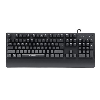 ZEBRONICS Zeb-Nitro 1 Heavy Duty 104 Keys Mechanical Keyboard with 1.8 Meter Braided Cable, Gold Plated USB Connector, Rupee Key, N-Key Rollover