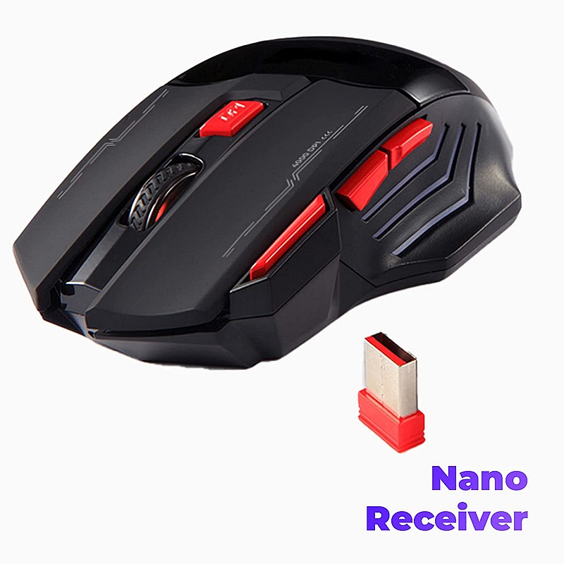 ZEBRONICS Zeb-Reaper 2.4GHz Wireless Gaming Mouse with USB Nano Receiver Black