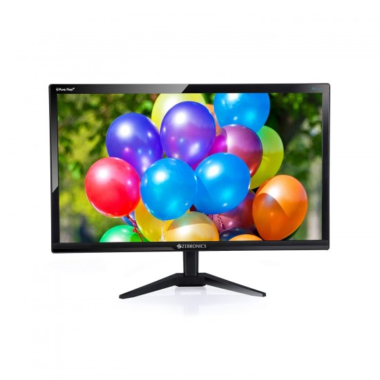 ZEBRONICS Zeb-V19Hd 18.5 Inch (46.99 Cm) Led Monitor with Supporting Hdmi, Vga Input, Hd 1366 X 768 Pixels, 16.7M Colors, Glossy Panel, Slim Design & Wall Mountable, Black