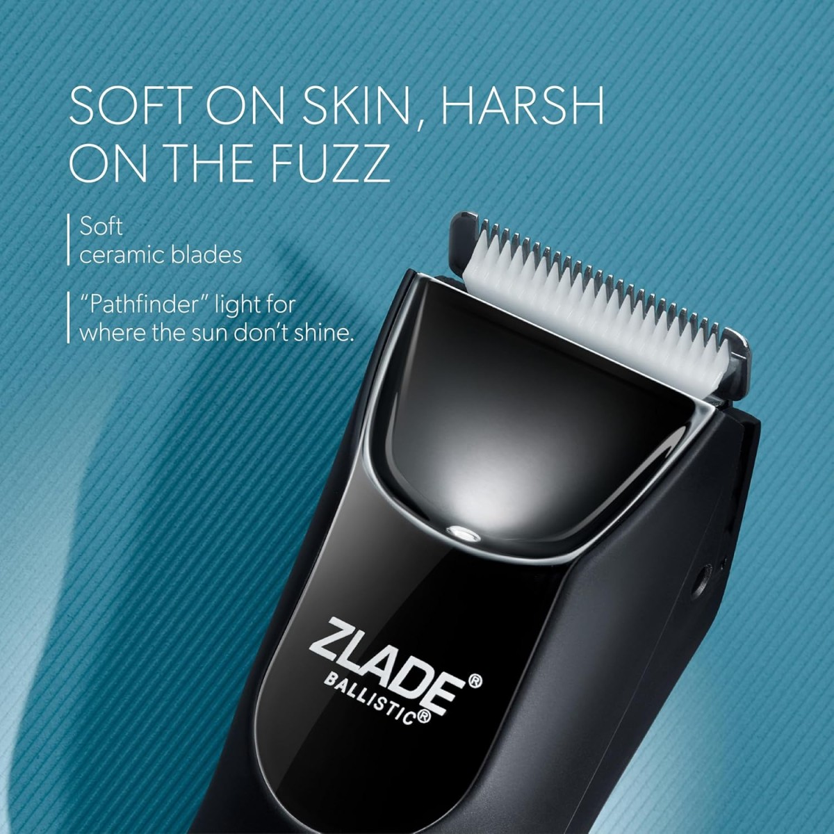 ZLADE Ballistic Pro Full Body Trimmer Electric Shaver For Men|Beard,Body,Balls,Pubic Hair,Private Parts | Ipx7 Waterproof,No Nicks Or Cuts | 1 Hour Non Stop Runtime | 5 Mins Usb C Fast Charging,Black