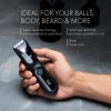 ZLADE Ballistic Pro Full Body Trimmer Electric Shaver For Men|Beard,Body,Balls,Pubic Hair,Private Parts | Ipx7 Waterproof,No Nicks Or Cuts | 1 Hour Non Stop Runtime | 5 Mins Usb C Fast Charging,Black