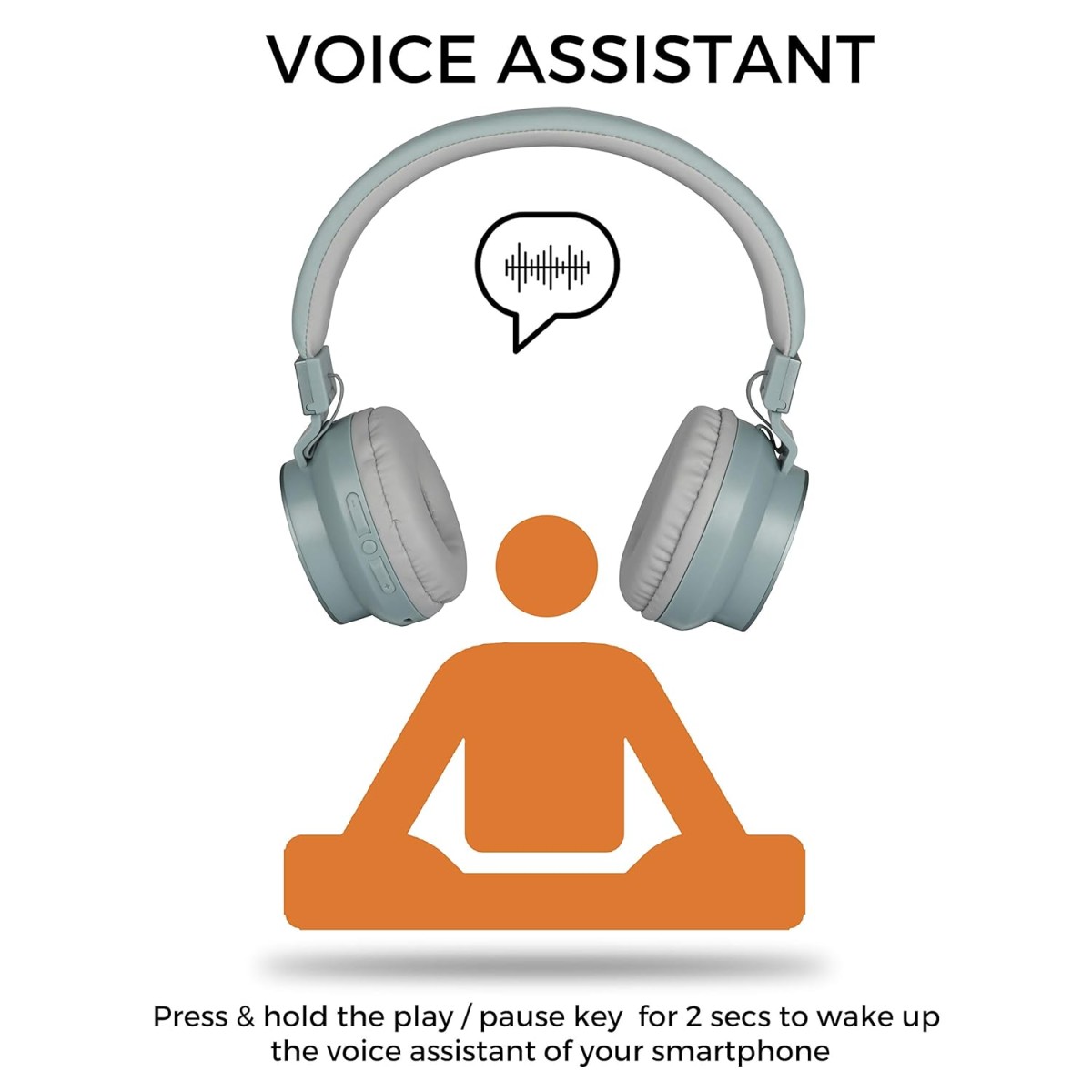 Zebronics-Bang over the ear headphones with Foldable Design and Bluetooth v5.0 headphones