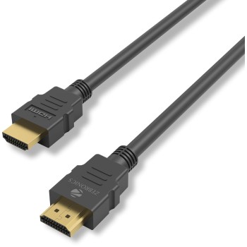 Zebronics HAA3020, 2.0, HDMI Cable, with Ethernet, 4K @ 60Hz UHD, 3 Meter (10ft), 18 Gbps High Speed Transmission, Supports Dolby, DTS, 3D, ARC, CEC, 24K Gold-Plated, Male-to-Male