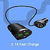 Zebronics ZEB-CC514AE Dual Port Front Back seat car Charger That Comes with Fast Charge