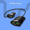 Zebronics ZEB-CC514AE Dual Port Front Back seat car Charger That Comes with Fast Charge