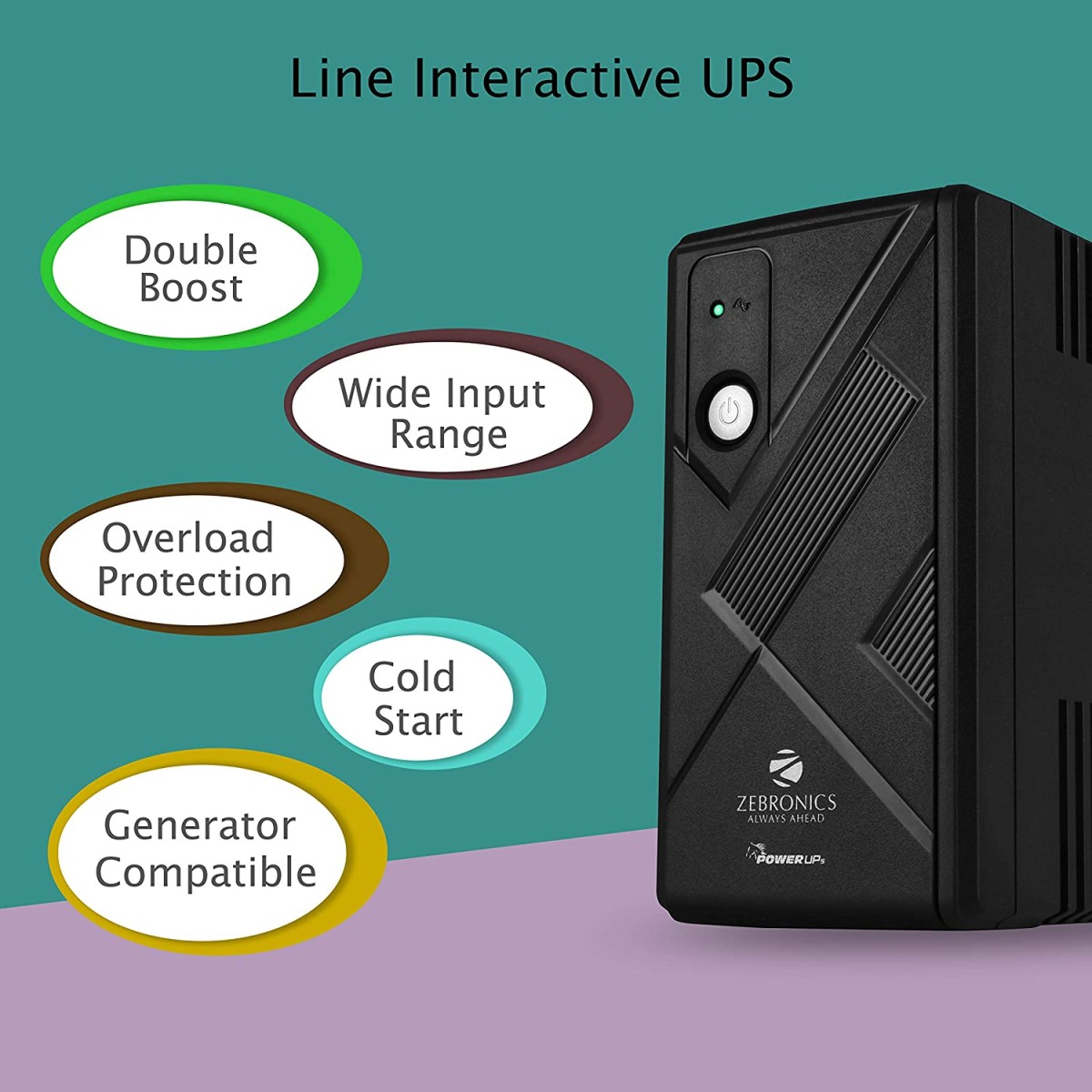 Zebronics ZEB-U775 Power Supply UPS (Black)