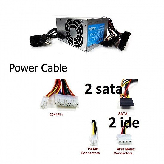 ZEBRONICS SMPS ZEB-N460W (DSATA) 450 Watts Power Supply 450 Watts PSU Silver