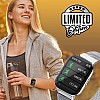 Zebronics Zeb-FIT5220CH Limited Edition Smart Fitness Watch IP68 Water Proof, 8 Sports Mode(Silver Rim + Metal Strap)