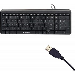 Zebronics Zeb-Glide USB Wired Multimedia Keyboard for PC/Laptop Gold Plated USB Connector