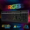 Zebronics Zeb-Max Pro Mechanical Gaming Full Size Keyboard, Suspended Keycaps, 18 RGB Light Modes (Gold Plated USB, Braided Cable)