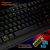 Zebronics Zeb-Max Pro Mechanical Gaming Full Size Keyboard, Suspended Keycaps, 18 RGB Light Modes (Gold Plated USB, Braided Cable)