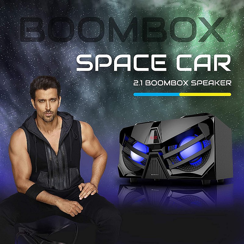 Zebronics Zeb-Space CAR 2.1 Boom Box with Bluetooth connectivity, USB Input, AUX Input and Fm Radio