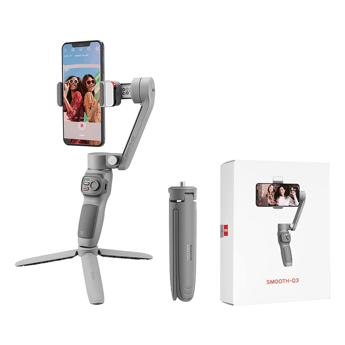 Zhiyun Smooth Q3, 3-Axis Handheld Smartphone Gimbal Stabilizer for iPhone, Android Smartphone YouTube Vlog Live Video Record - Multicolor