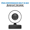 Zinq Auto Focus Full HD 1080P 2.1 Megapixel 30 FPS Ring Light Web Camera with Built-in Mic for PC/Mac/Laptop Video Calling (Black, ZQ-1080RL)