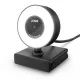 Zinq Auto Focus Full HD 1080P 2.1 Megapixel 30 FPS Ring Light Web Camera with Built-in Mic for PC/Mac/Laptop Video Calling (Black, ZQ-1080RL)
