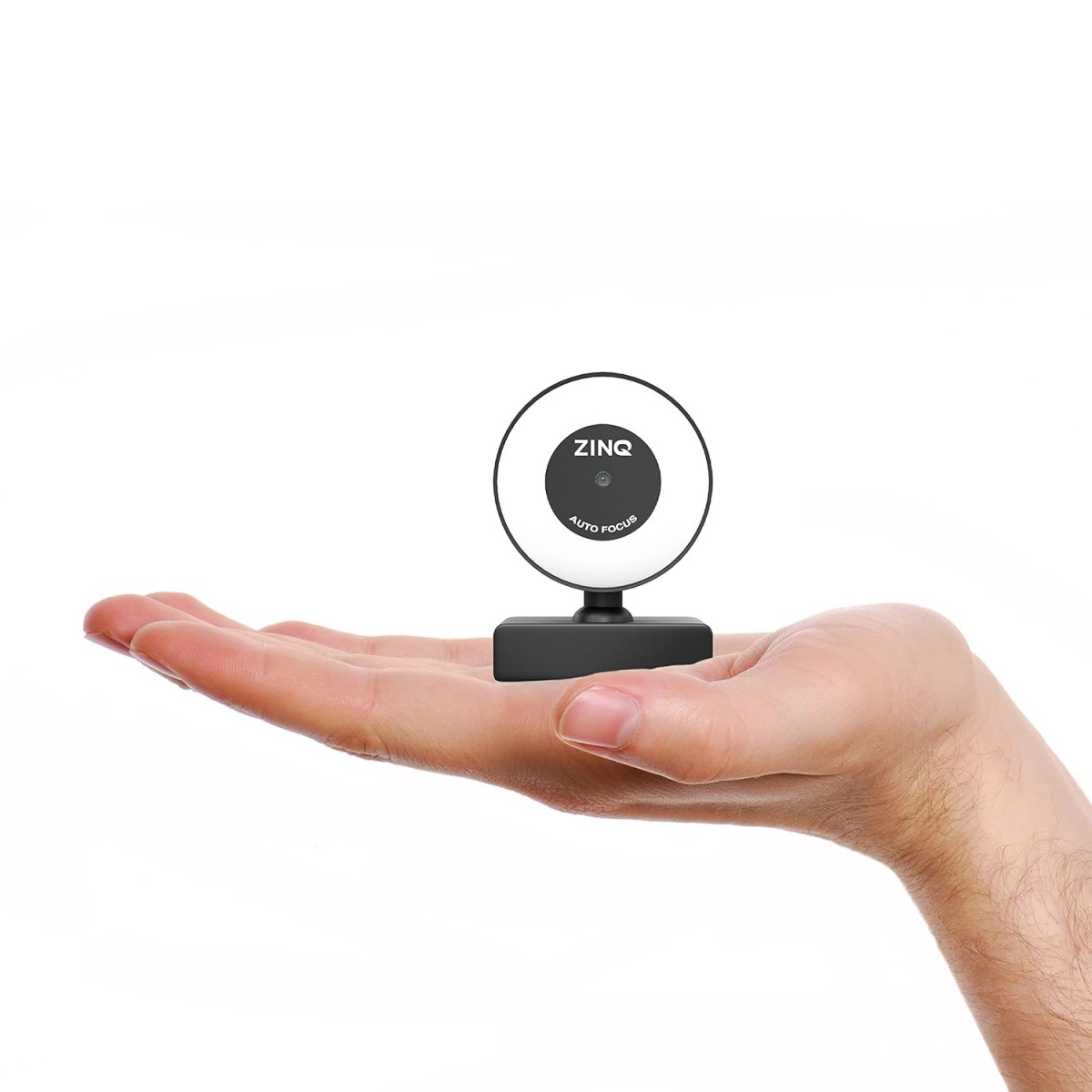 Zinq Technologies Full HD 1080P 2.1 Megapixel 30 FPS Auto Focus Webcam with Ring LED for Night Vision,