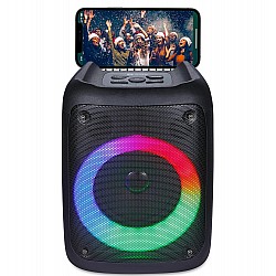 Zoook Music Blaster Bluetooth Party Speaker 14 watts Karaoke/USB/TF/AUX/Mic Input/RGB Lights/Bluetooth 5.0/Top Control Panel - (Black)