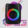 Zoook Music Blaster Bluetooth Party Speaker 14 watts Karaoke/USB/TF/AUX/Mic Input/RGB Lights/Bluetooth 5.0/Top Control Panel - (Black)