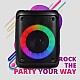 Zoook Music Blaster Bluetooth Party Speaker 14 watts Karaoke/USB/TF/AUX/Mic Input/RGB Lights/Bluetooth 5.0/Top Control Panel - (Black)