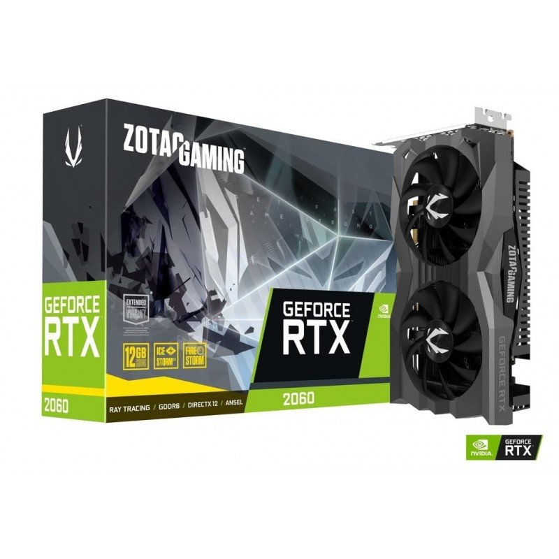 Zotac Gaming GeForce RTX 2060 PCI_E_X4, GDDR6 Twin Fan 12GB Zotac Gaming GeForce RTX 2060 PCI_E_X4, GDDR6 Twin Fan 12GB