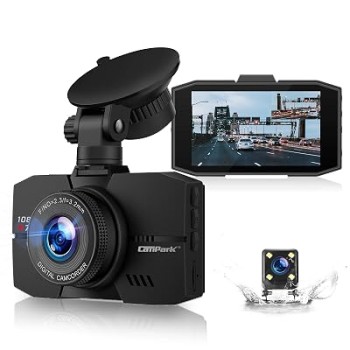 DC02 Dash Cam Front and Rear Full HD Dual Camera for Cars with 3 Inches(7.6cm) Screen Night Vision 170° Loop Recording Parking Mode