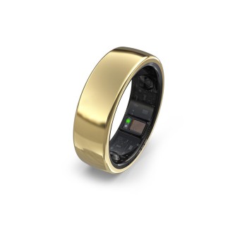 aabo Ring, Health & Fitness Tracker Smart Ring, Advanced Sleep Monitoring, Stress & Activity Tracking, Titanium, IP68 Waterproof (Wireless Charging, Gold, 11)