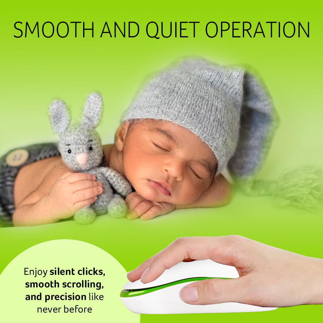 acer Flow Wireless Mouse | 1600 DPI Optical Sensor | 2.4GHz Wireless with USB Nano Receiver | Ergonomic Lightweight Design