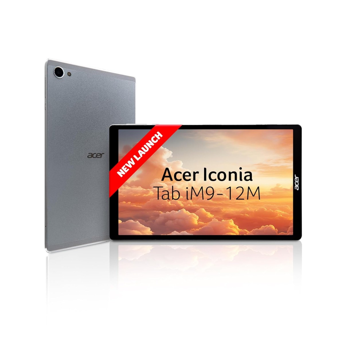 acer Iconia Tablet iM9-12M,22.09 cm (8.7") WXGA IPS Display, 400 Nits, 4GB /64GB eMMC, 8+5 MP Dual-Camera, Slim Metal Body, Wi-Fi5+4G LTE, Android 14, BT 5.2, Silver.Free Flipcover & Wired Earphone