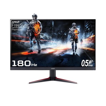 acer Nitro VG240Y M3 23.8 Inch IPS Full HD Gaming LCD Monitor with LED Backlight I AMD Freesync Premium I 0.5 MS Response, 180 Hz Refresh Rate I 2 x HDMI, 1 x DP I Stereo Speakers I HDR 10 I Black