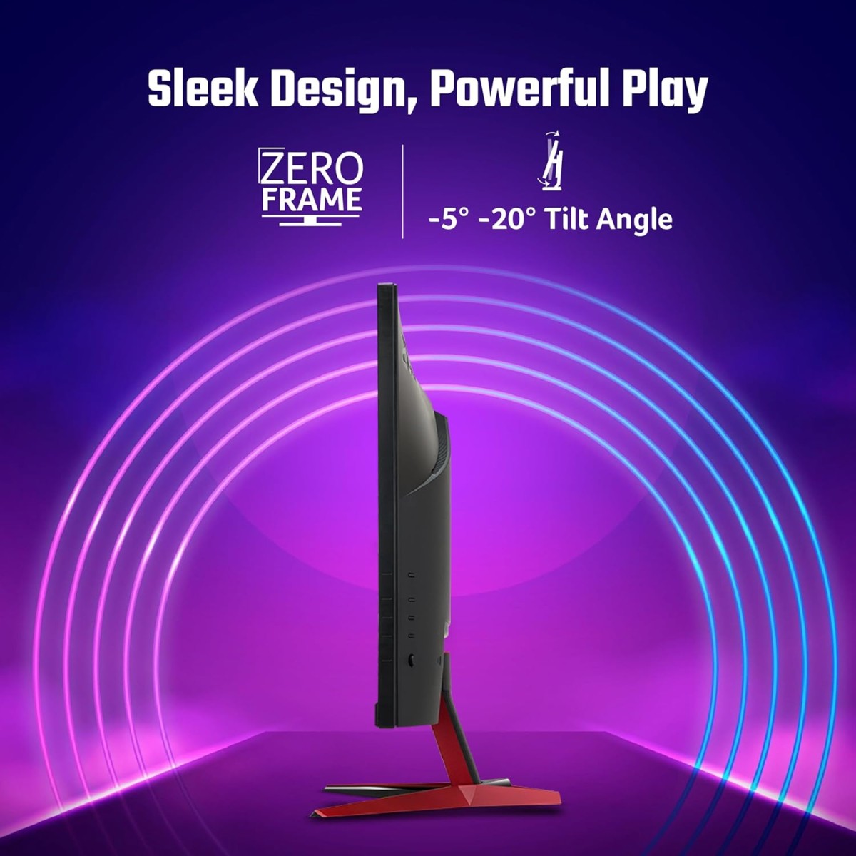 acer Nitro VG240Y M3 23.8 Inch IPS Full HD Gaming LCD Monitor with LED Backlight I AMD Freesync Premium I 0.5 MS Response, 180 Hz Refresh Rate I 2 x HDMI, 1 x DP I Stereo Speakers I HDR 10 I Black