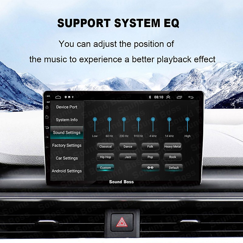 Sound Boss Androidify 3rd Generation Bass Blaster 9' Inch QLED Android Car-Play (2GB/64GB) Car Stereo