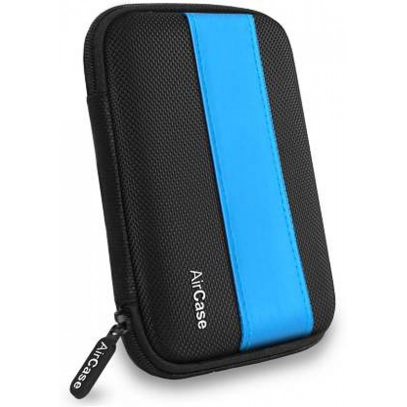 AirCase External Hard Drive Case for 2.5-Inch Hard Drive Black Blue