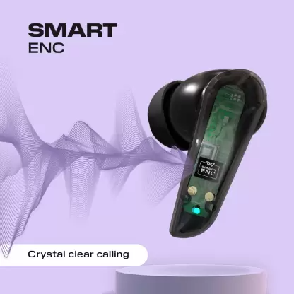 WINGS Flobuds 100 Smart ENC Ergonomic Case Bluetooth Headset (Black, True Wireless) WINGS Flobuds 100 Smart ENC Ergonomic Case Bluetooth Headset (Black, True Wireless)