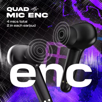 WINGS Phantom 760 Earbuds with Low Latency Game mode, Bluetooth Gaming Headset (Black, In the Ear) WINGS Phantom 760 Earbuds with Low Latency Game mode, Bluetooth Gaming Headset (Black, In the Ear)