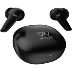 WINGS Flobuds 100 Smart ENC Ergonomic Case Bluetooth Headset (Black, True Wireless)