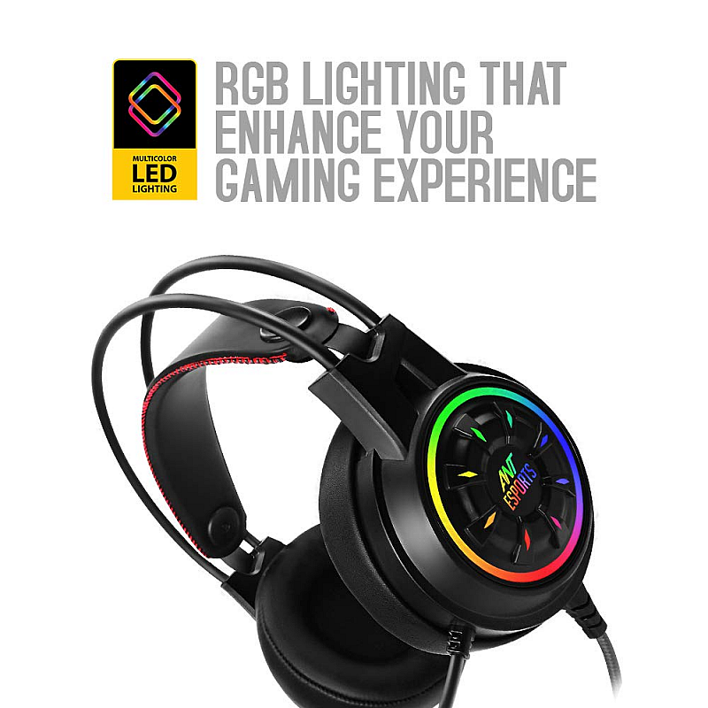 Ant Esports H707 HD RGB LED Gaming Headset 