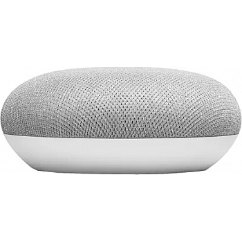 Google home mini with google assistant smart speaker chalk