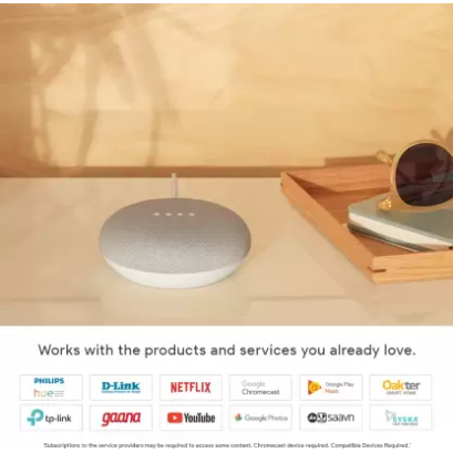 Google home mini with google assistant smart speaker chalk Google home mini with google assistant smart speaker chalk