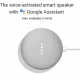 Google home mini with google assistant smart speaker chalk