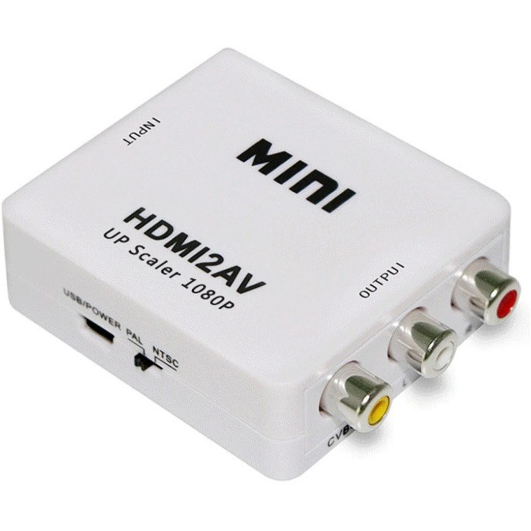 Lapster HDMI to AV, 1080P HDMI to 3RCA,AV Composite Video Audio Converter Adapter Supports PAL/NTSC with USB Charge Cable