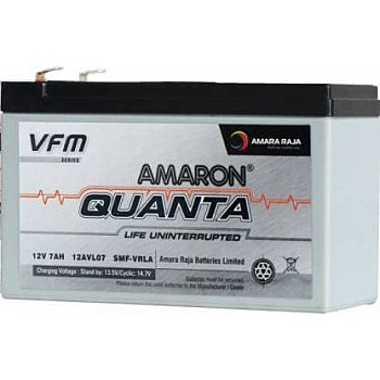 amaron quanta 12V 7Ah SMF UPS-Emergency Battery Ideal for Use in UPS/Solar and More Instruments (VRLA 12-07/ 12V, 7AH C20)