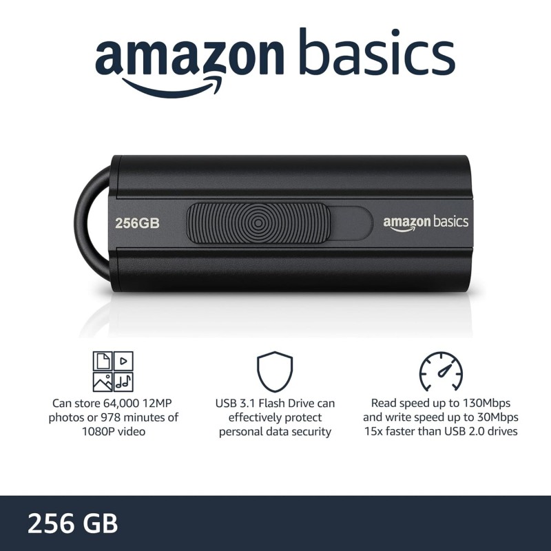 amazon basics 256GB Ultra Fast USB 3.1 Flash Drive amazon basics 256GB Ultra Fast USB 3.1 Flash Drive
