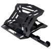 amazon basics ABS 2-in-1 Laptop and Mobile Stand, Ergonomic, Adjustable Height, Anti-Slip Base, Heat Dissipation, Portable (Black)