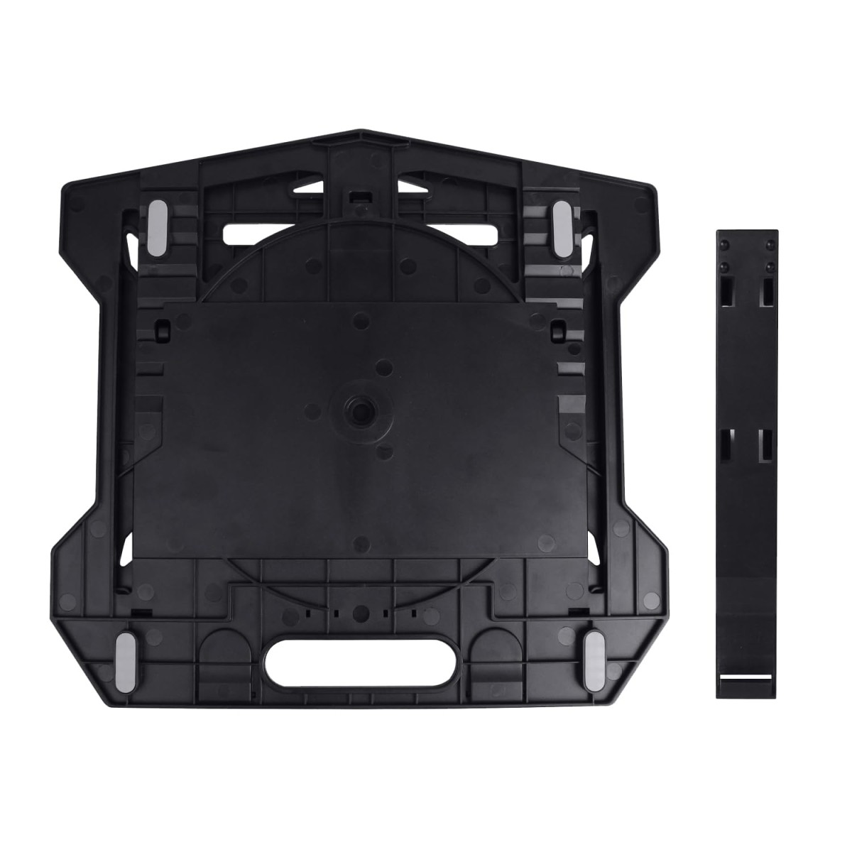 amazon basics ABS 2-in-1 Laptop and Mobile Stand, Ergonomic, Adjustable Height, Anti-Slip Base, Heat Dissipation, Portable (Black)