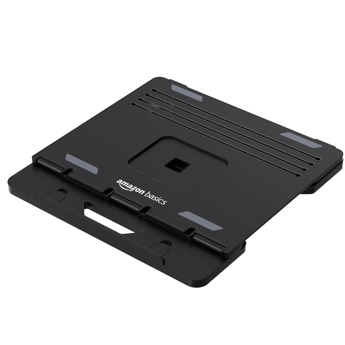 amazon basics Adjustable Laptop Riser Stand | Wide Compatibility | Multiple Adjustable Angles | Ventilated & Secure Design