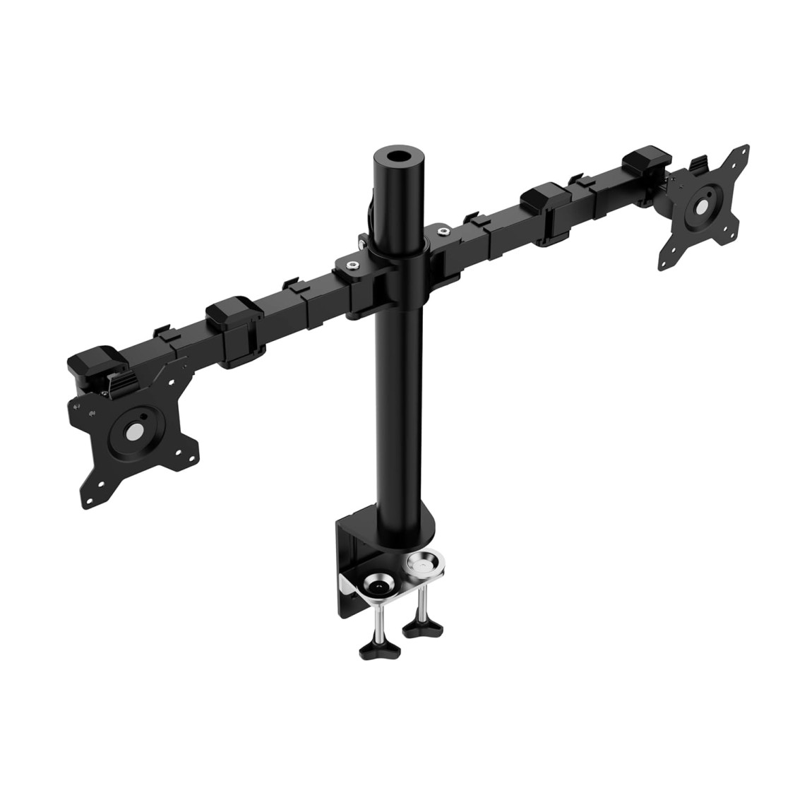 amazon basics Dual Monitor Stand - Height-Adjustable Arm Mount, Steel (Self Installation)