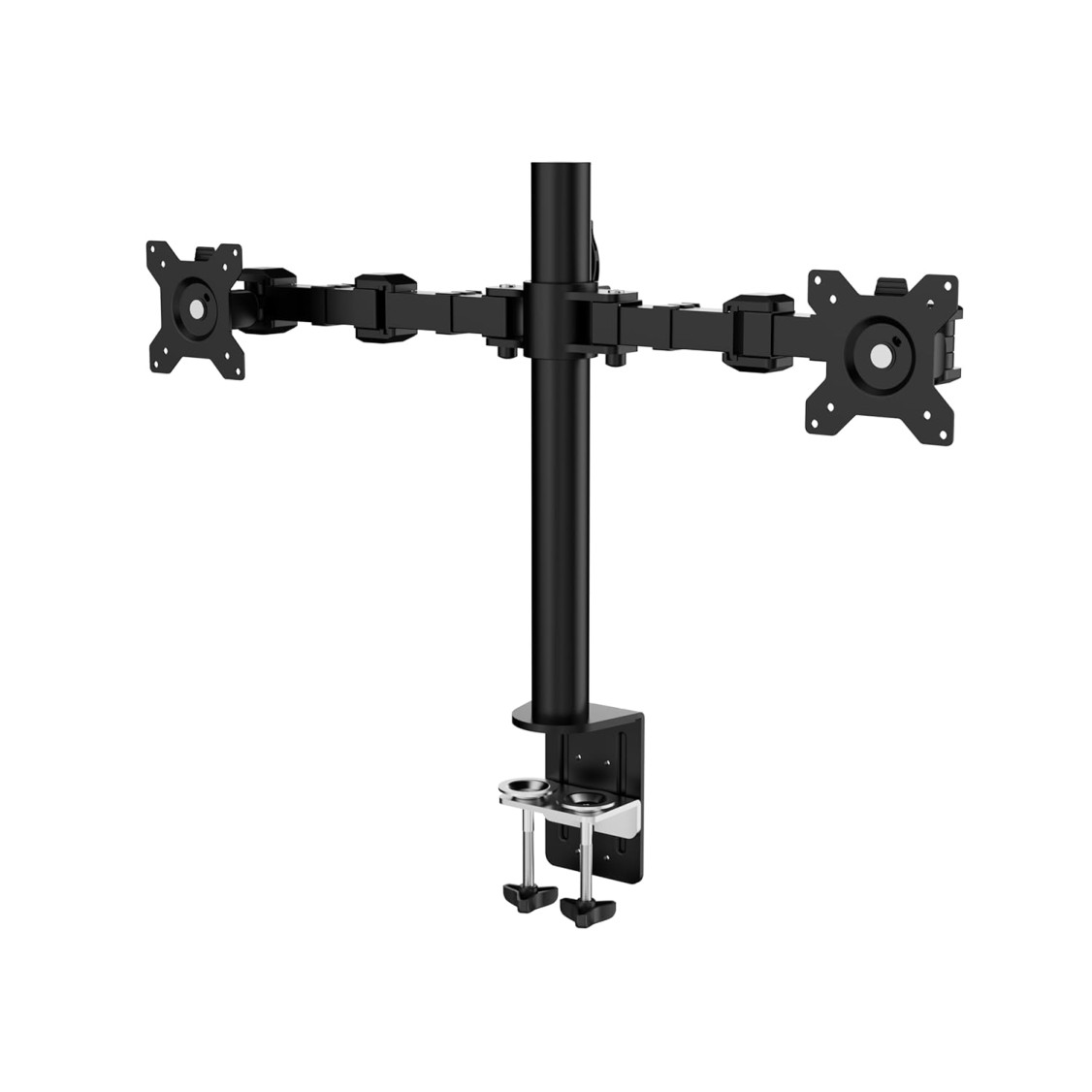 amazon basics Dual Monitor Stand - Height-Adjustable Arm Mount, Steel (Self Installation)